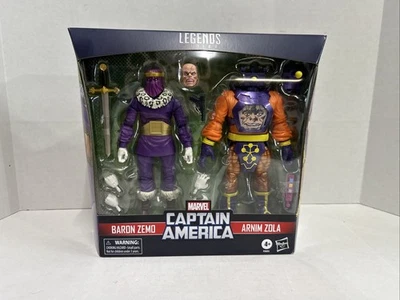 Figura del Barón Zemo y Arnim Zola de Marvel Legends paquete de 2 del Capitán América Foto 1 de 4