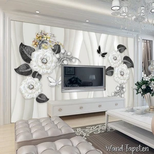 Vlies Fototapete Wandtapete Wandbilder Reine Weiße Rose Liebe Schmuck 2953 - Bild 1 von 3