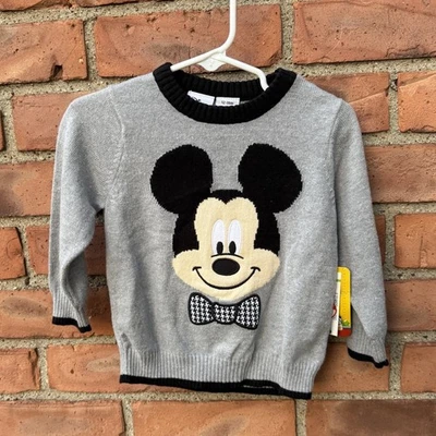 Suéter gravata borboleta Babies R Us cinza Mickey Mouse 12 a 18 meses - Imagem 1 de 4