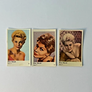 Juego completo de tarjetas coleccionables de goma holandesa Kim Novak serie T 1958 vintage - Imagen 1 de 2