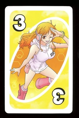 Nami YELLOW #6 Card ONE PIECE Mattel Original Japanese UNO Card Near Mint - Image 1 of 2