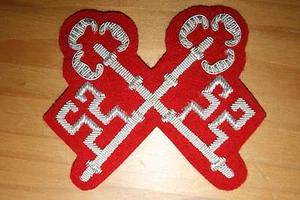 INSIGNIA DE CITA JEFE YEOMAN WARDER TORRE DE LLAVES LONDRES ALAMBRE LINGOTE PLATEADO - Imagen 1 de 1