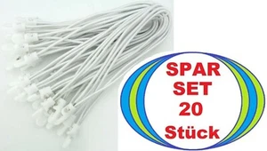 20 x Spanngummi mit Haken 25 cm Ø4mm WEISS Gummi Planenspanner Expander Spannfix - Picture 1 of 6