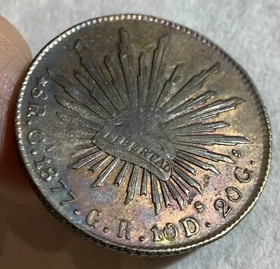 1877 CA MEXICO 8 REALES SILVER COIN, AU-MS - Image 1 of 4