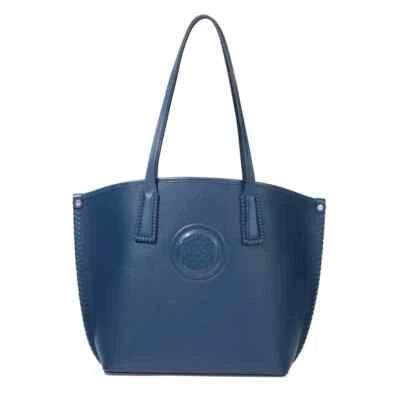 NWT BRIGHTON Viviana Ferrara Cyan Blue Leather Large Tote Bag $475 - Image 1 of 4