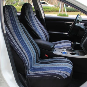7PCS Front and Rear Blue Stripe Baja Saddle Blanket Car Seat Cover for Car SUV - Bild 1 von 12