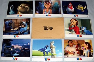 RiO  Animation Parrot Brazil Rio de Janeiro  8 FRENCH LOBBY CARDs
