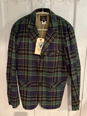 Chaqueta Blazer Woolrich Cuadros Martin Madras Hecha en EE. UU. Talla Pequeña Foto 1 de 4