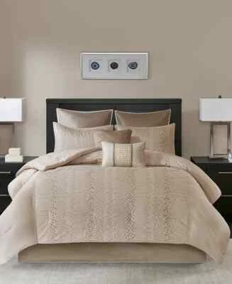 Madison Park Camelia 8 piezas Juego de edredón, Queen Foto 1 de 4