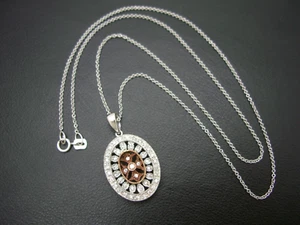 EFFY BH 14K WHITE GOLD DIAMOND FILIGREE PENDANT NECKLACE - Picture 1 of 7