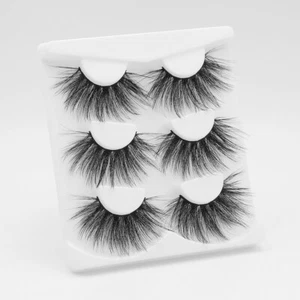 6 pares de pestañas postizas visón 5D suave cruz larga maquillaje natural pestañas postizas - Imagen 1 de 14