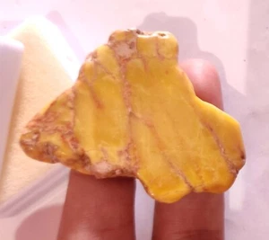 Losa turquesa amarilla natural 101,60 quilates estabilizada Kingman piedra preciosa mina áspera - Imagen 1 de 11