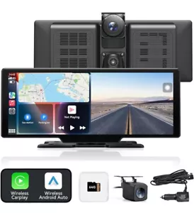 Schermo Carplay Wireless, 10.26 Pollici IPS FHD Touchscreen, Back Up Cam Dash Cam - Foto 1 di 10