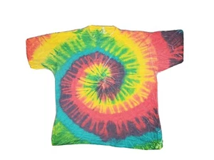 Vintage Tye Dye Tshirt Rainbow Pride Single Stitch USA XL See Measurements - Picture 1 of 4