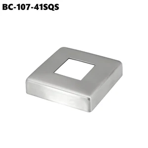 Cubierta base de acero inoxidable de 4-1/4" x 4-1/4" para tubo de poste de 1-5/8" x 1-5/8" - Imagen 1 de 3