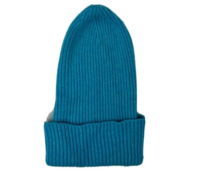 Gorro tejido verde azulado Antropologie toque sombrero de invierno mezcla de lana acanalada Foto 1 de 4