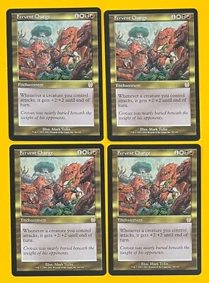 MTG FERVENT CHARGE (x 4) Apocalypse (OldManMTG 005-780) - Image 1 of 2