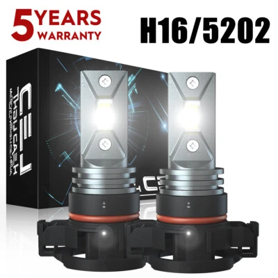 Para PONTIAC G8 2008-2009 5202 H16 CSP Luz antiniebla LED 6000K Par de bombillas brillantes Foto 1 de 4