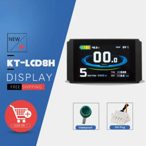 Electric Bicycle KT-LCD8H LCD Display with USB SM/Waterproof Plug 24/36/48/72V - Picture 1 of 20