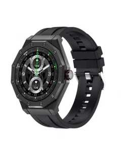 Smartwatch Elegance Silver Monitoraggio Salute e Notifiche IP68 Bluetooth Nero - Zdjęcie 1 z 9