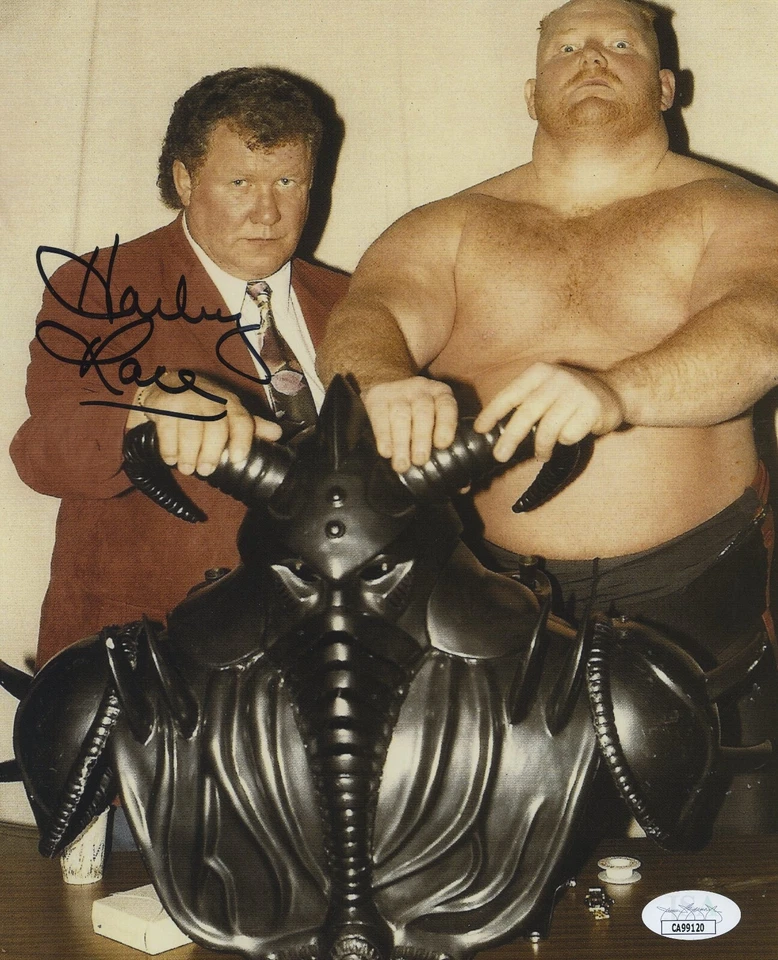 *BIG VAN VADER* WWE WWF NWA Harley Race 签名 8x10 JSA 签名 — 第 1/1 张图片