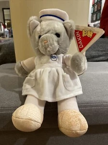 Vintage 1989 DAKIN Nurse Kitty Plush #31-8850 Hand Crafted RN Gift NOS - Picture 1 of 12