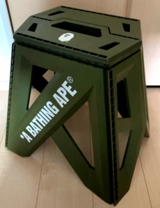 BAPE A Bathing Ape A BATHING APE FOLDING STOOL Chair 1J30192010 NEW Japan F/S - Picture 1 of 9