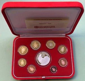 Vaticano Off. Juego de monedas de curso de euro 2024 KMS 1 céntimo - 2 euros + 20 € moneda de plata PP - Imagen 1 de 2