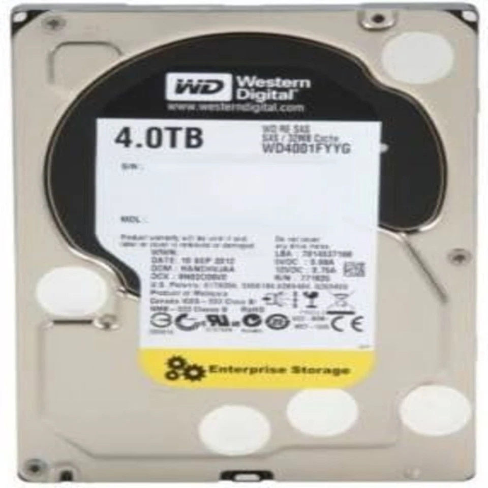 Unidad de caché Western Digital RE WD4001FYYG 3,5 Enterprise SAS 32 MB de 4 TB 6,0 GB/s Foto 1 de 1