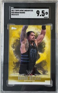 2017 Topps WWE Undisputed Gold #30 Roman Reigns #8/10 SGC 9.5