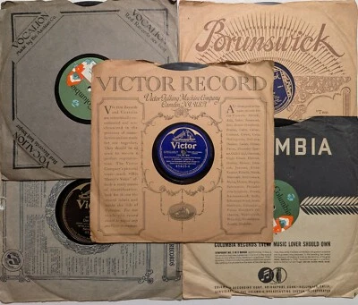 Lot Of 5 Jewish Hebrew 78 rpm 1920s, Dance, Vocals, Cantorials Foto 1 de 4