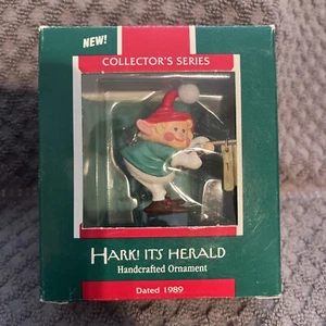 PUNZE HARK! ES HEROLD ORNAMENT 1989 1. IN SERIE HANDGEFERTIGT  - Bild 1 von 10