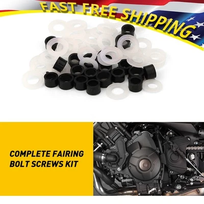 Kit completo de parafusos de carenagem de corpo preto para KAWASAKI Suzuki Hayabusa NINJA - Imagem 1 de 4