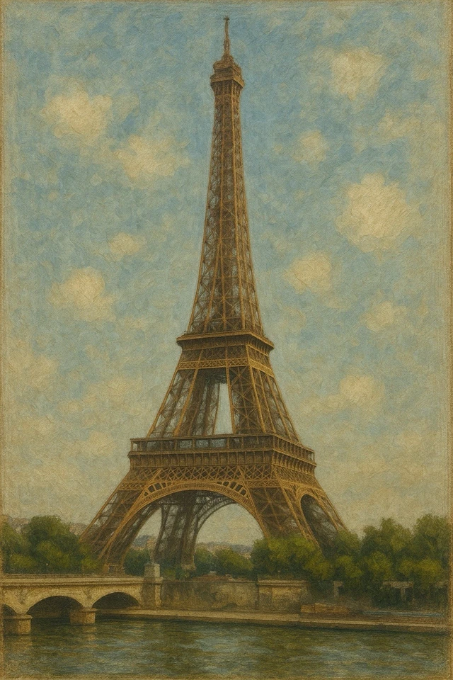 Arte de pared en lienzo de la Torre Eiffel para decoración del hogar Foto 1 de 1