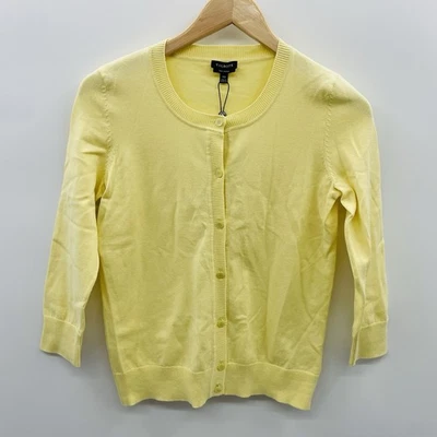 Talbots Womens Size XS Pima Cotton Blend Button Down Cardigan Sweater Yellow 069 - Image 1 of 4
