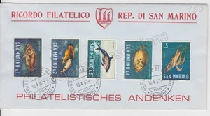 SAN MARINO COVER 1967 FAUNA MARINA FISH SEA LIFE PHILATELIC COVER - Picture 1 of 1