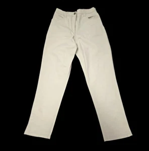 Khaki Tan Beige Casual Pants High Rise Elastic Back Waist Cotton by BLAIR sz 6P - Picture 1 of 10