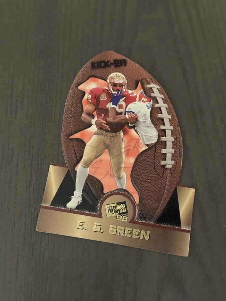 1998 Press Pass Kick-Off #KO26 EG E.G. GREEN Rookie RC Auto HAND SIGNED - Image 1 of 2