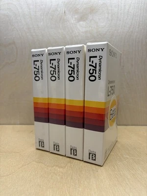 Lot of 4 Sony Dynamicron L-750 Beta Video Cassette Tapes | New & Sealed - Image 1 of 4