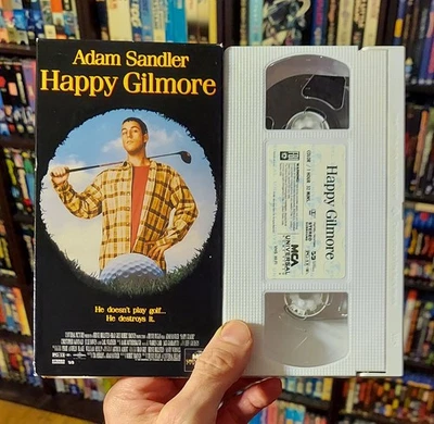 HAPPY GILMORE (1996) (Adam Sandler) Custom Colored Golf Ball White VHS Tape - Image 1 of 4