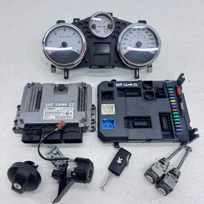 KIT ECU PEUGEOT 207 SW 9677013180 MOTORE DIESEL 92CV 1.6 HDI 9HP 9H06 09-14 - Immagine 1 di 4