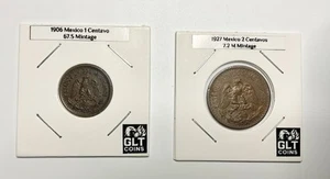 ๐ฒ๐ฝ Vintage Mexico Coin Lot โ 1906 & 1927 Centavos โ Historic Bronze Duo! - Picture 1 of 7
