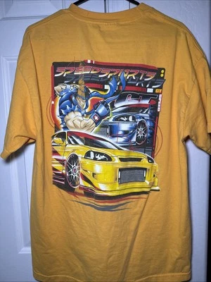 Vintage Y2K Autocannon x Speed Sports GT Anime Cartoon Racing Shirt Mens Size XL - Image 1 of 4
