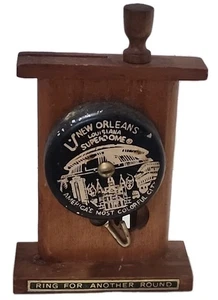 Vintage Novelty Wood Bar Bell New Orleans Superdome Souvenir *READ* - Picture 1 of 8