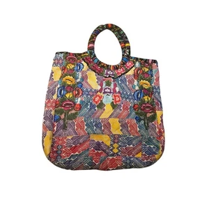 Guatemaltekische Tasche bunt bestickt Blumen Unikat Handarbeit Handtasche - Bild 1 von 4