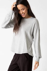 PJ Salvage Heather Grey Long Sleeve Short Essentials Pyjama Set RIESLS/RIESS - Bild 1 von 11