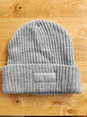 Victoria's Secret 粉色帽子均码罗纹针织灰色无檐帽标志灰色弹力 — 第 1/4 张图片