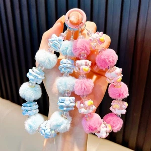 Plush Beaded Phone Case Chain Bag Pendant Keychain  Backpack Accessories - Photo 1 sur 19