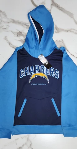 NEW Youth Medium NFL Football Los Angeles CA Chargers Sweater Hoodie Blue Cover