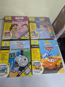 4- Leap Frog My First Leap Pad Preschool Game Cartridges | Disney, Cars, Thomas - Picture 1 of 13